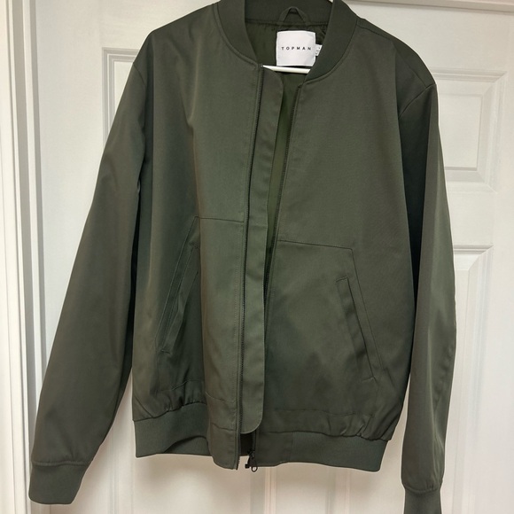 Topman Military Green Bomber Jacket - Picture 3 of 3